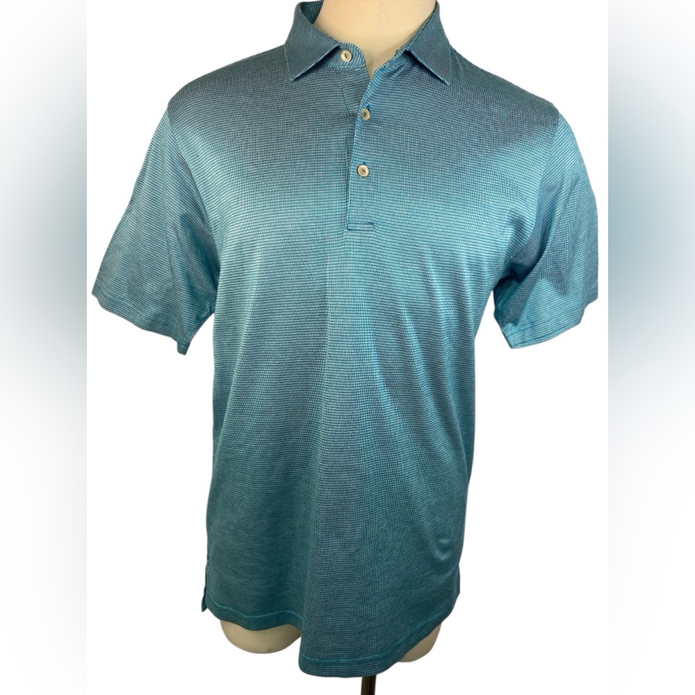 Peter Millar Teal Short Sleeve Golf Shirt Men’s Large